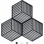 Ersandy - lot de 3 dessous de plats kitchen pot coaster de protection en silicone (noir, raya hexagonal: ... Ersandy - lot de 3 dessous de plats kitchen pot coaster de protection en silicone (noir, raya hexagonal: ...