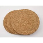 Ersandy - lot de 3 dessous de plat en li�ge ? 19 cm de diam�tre