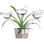 Ersandy - lot de 3 globes d'arrosage en verre avec pointes d'auto - arrosage en forme d'oiseau pour plantes, ...