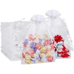 Ersandy - 50 pcs sachets organza blanc, 20 30 cm pochette cadeau grand format, pour sachet cadeau noel ...
