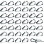 Ersandy - 50 pi�ces m2 cosses de c�ble m�tallique en acier inoxydable 304 cosse coeur pour cable acier ...