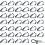 Ersandy - 50 pi�ces m2 cosses de c�ble m�tallique en acier inoxydable 304 cosse coeur pour cable acier ...