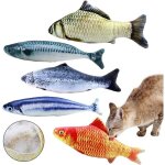 Ersandy - 5pcs cataire jouets poisson, 20cm cataire chat jouets, cataire poisson, simulation en peluche ...