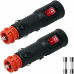 Ersandy - allume cigares fiche, prise allume cigare male universelle 12v, avec interrupteur et fusible ...