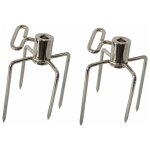 Barbecue rotissoire fourchette brochettes  accrocher avec vis de, pour : env. 1 de tourne broche de ...