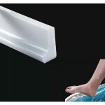 Barri�re d'eau en silicone pour seuil de douche de 2 m / 78 pouces, barri�re d'eau pour sol de pi�ce ...