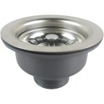 Bonde d'évier sans trop plein panier inox ø 114 mm 1½', acier inoxydable + abs, bonde + panier Bonde d'évier sans trop plein panier inox ø 114 mm 1½', acier inoxydable + abs, bonde + panier