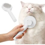 Brosse chat, brosse pour chat autonettoyante, brosse poils animaux, brosse chiens et chats peigne de ...