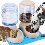Ersandy - distributeur croquettes de nourriture et d'eau, eau fontaine automatique, abreuvoir et alimentateur ...