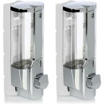 Distributeur de savon 2x pour montage mural - distributeur de savon mural, rechargeable - distributeur ...