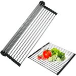 Ersandy - egouttoir vaisselle silicone pliable, 43x30cm egouttoir vaisselle pliable, egouttoir t�lescopique ...