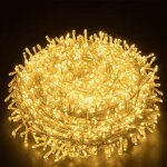Guirlande lumineuse extrieure 50m 1000leds elegear blanche chaude, guirlande led protection ip44 avec ...