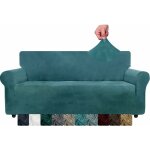 Ersandy - housse de canap en velours 3 siges housses de canap extensibles paisses (3 places, bleu ...