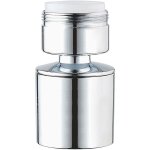 Mousseur robinet 24mm de cuisine double fonction, certification acs, filetage m�le chrome (m24)