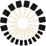 Ersandy - pinceau mousse (lot de 20) - deux tailles - pinceau eponge avec manche en bois - pinceau tampon ...