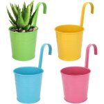 Ersandy - pot de fleur suspendu en m�tal, pot de fleur exterieur avec trou de drainage parfaits pour ...