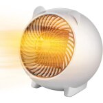 Ersandy - radiateur electrique, 500w ptc chauffage d'appoint avec fonction thermostat, chauffage rapide ...