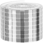 Ersandy - rouleau auto - adh�sif verre mini carr� miroir argent carreaux de mosa�que autocollant carreaux ...