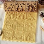 Ersandy - rouleaux � p�tisserie en bois pour no�l, rouleau � p�tisserie 3d en bois, avec 9 sc�nes diff�rentes ...