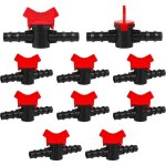 Ersandy - vanne d'irrigation de tuyau, 10 pices de vanne d'arrt en plastique, accessoires de vanne ...