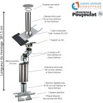Poujoulat - kit conduit isol sortie toiture avec dvoiement inox - galva et inox - inox diamtre 150 ...