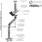 Poujoulat - kit conduit isol sortie toiture avec dvoiement inox - galva et inox - inox diamtre 150 ...
