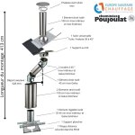 Poujoulat - kit conduit isol sortie toiture avec dvoiement inox - galva et inox - inox diamtre 230 ...