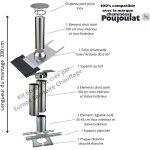 Poujoulat - kit conduit isolé sortie toiture diamètre 150 version longueur montage 330 cm Poujoulat - kit conduit isolé sortie toiture diamètre 150 version longueur montage 330 cm