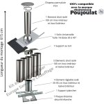 Poujoulat - kit conduit isol sortie toiture diamtre 150 version longueur montage 615 cm