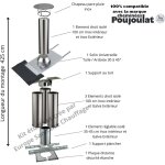 Poujoulat - kit conduit isol� sortie toiture diam�tre 230 version longueur montage 425 cm