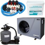 Esc - pack pompe  chaleur piscine poolex silverline fi 70 + by pass universel + pompe de filtration ...