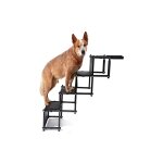 Escalier pour chien petit ou grand pour voiture 4 marches haloyo rampe d'acc�s pliable pour voiture et ...