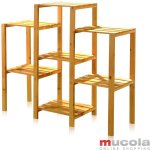 Melko - escalier de fleurs / panier suspendu en bois � 7 �tages, 97 x 31 x 87 cm (l x l x h)
