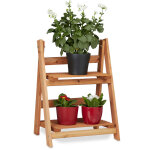 Relaxdays - escalier pour plantes bois �chelle plante support int�rieur hxlxp: 51 x 41 x 25 cm 2 niveaux, ...