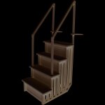Escalier simple pour piscine en plastique