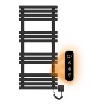 Esip - sèche - serviettes Électrique noir 400w 1100 500mm porte - serviettes chauffant avec minuterie ... Esip - sèche - serviettes Électrique noir 400w 1100 500mm porte - serviettes chauffant avec minuterie ...