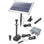 Kit pompe de bassin solaire esotec 8 / 400 led avec accumulateur life 6, 4v / 4ah 101936