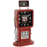 Esprit horloge de table home mtal rouge vintage