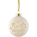 Dcoration de sapin  suspendre blanche nol enchant