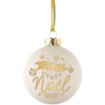 Dcoration de sapin  suspendre blanche joyeux nol