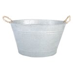 Esschert design - jardini�re bassine en zinc patin�