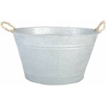 Esschert design - jardinire bassine en zinc patin