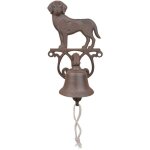 Cloche de porte en fonte petit chien esschert design