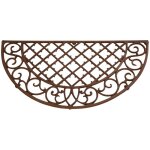 Esschert design - paillasson tapis fonte demi - lune - 67 x 34 cm