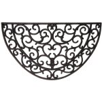 Esschert design - paillasson tapis caoutchouc demi - lune - 68 x 40 cm