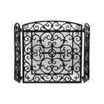 Pare feu en fonte noire