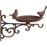 Plateau mural pour graines oiseaux - l28. 1 x h 23. 6cm - fonte - livraison gratuite