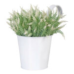 Esschert design - pot jardini�re en zinc - l 26, 8 x l 16, 3 x h 21, 7 cm - blanc - livraison gratuite ...