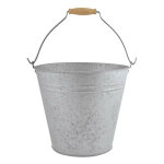 Ac - deco - seau en zinc patin� 9, 5 litres - 28 x 32, 7 x 26, 5 cm - gris - livraison gratuite
