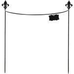 Esschert design - tuteur � plantes demi - cercle en acier fleur de lys 60 cm